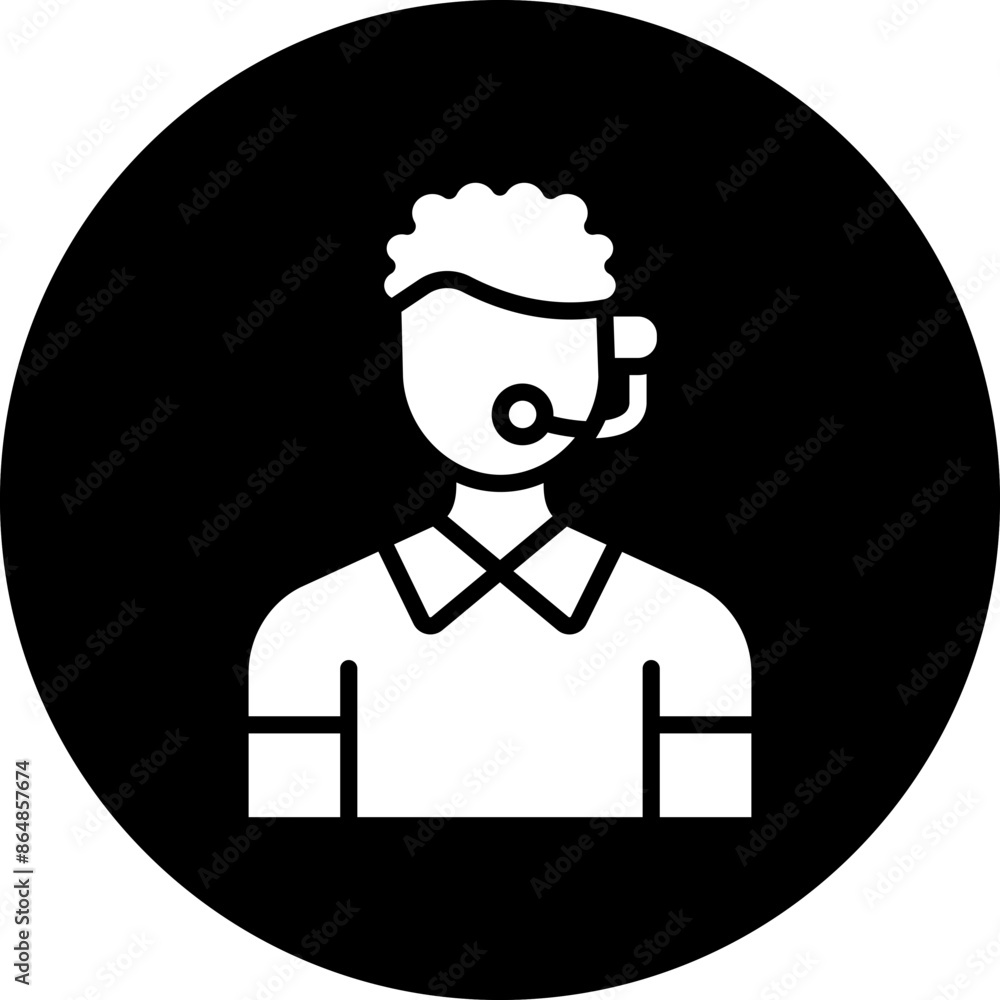 Obraz premium Customer Service Agent Icon Style