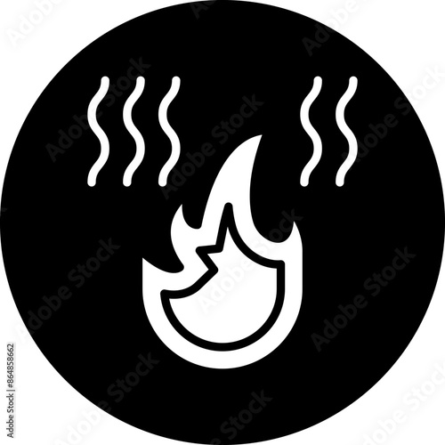 Fire Pollution Icon Style