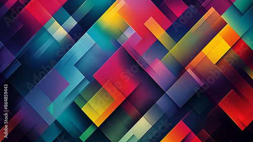 Abstract colorful geometric background squares rectangles wallpaper design