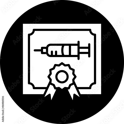 Vaccination Certificate Icon Style