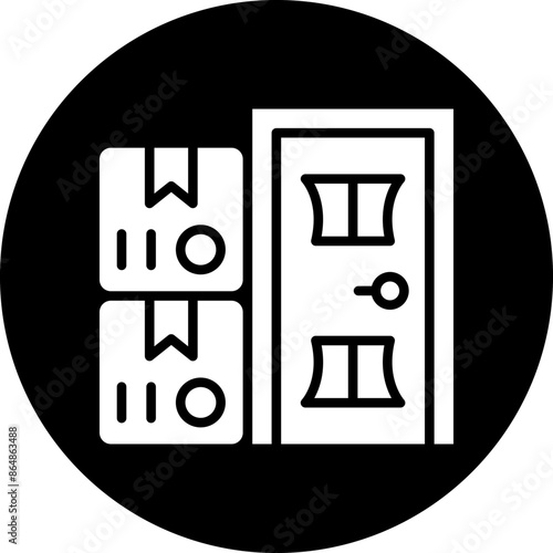 Delivery On Doorstep Icon Style