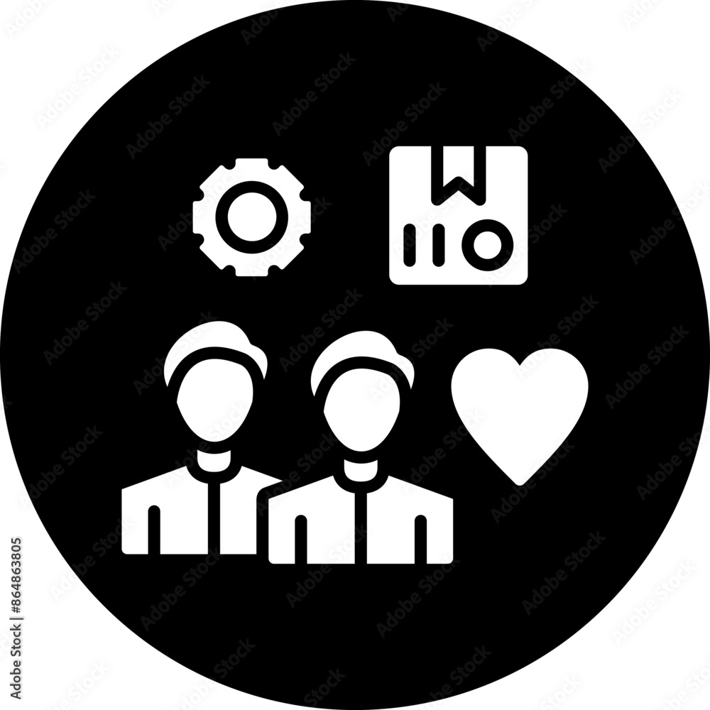 Famine Relief Team Icon Style Famine Relief Team Icon Style