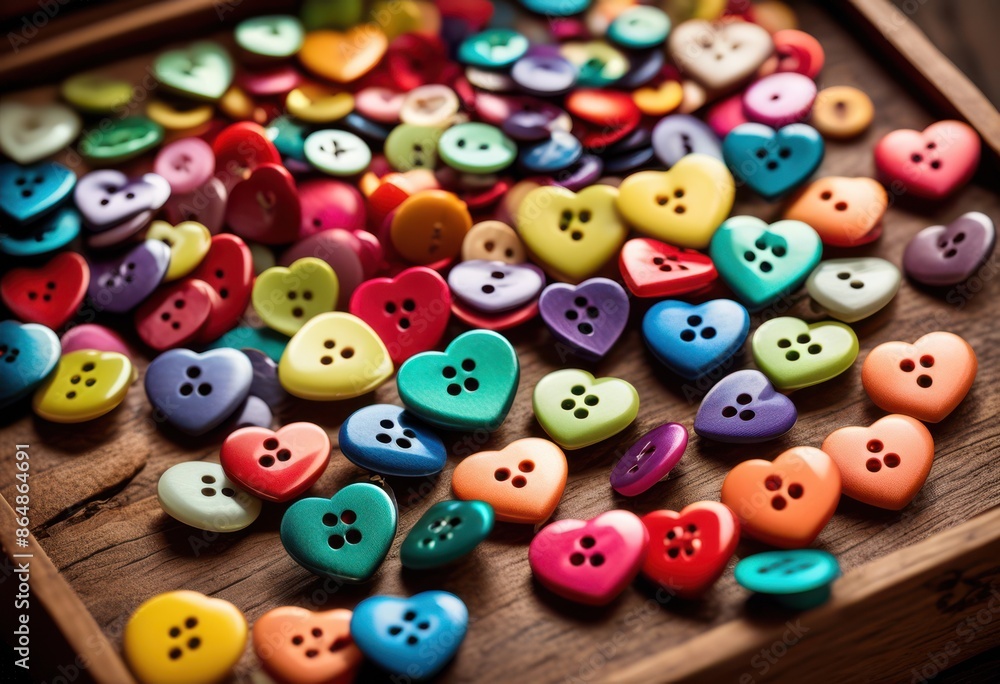 colorful heart shaped rainbow buttons sewing box, lgbtq, lgbt, pride, love, equality, craft, supplies, accessories, round, small, vibrant, kit, storage colorful heart shaped rainbow buttons sewing box, lgbtq, lgbt, pride, love, equality, craft, supplies, accessories, round, small, vibrant, kit, storage