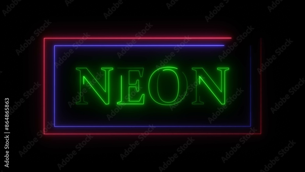 Abstract green color neon text illustration on black background. Abstract green color neon text illustration on black background.