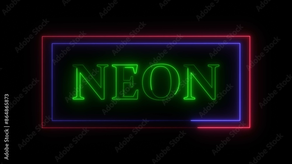 Abstract green color neon text illustration on black background. Abstract green color neon text illustration on black background.