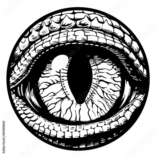 Dragon Eye Vector Logo photo