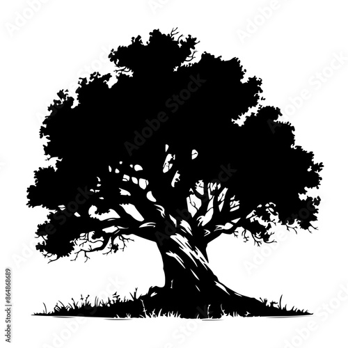 Giant Forest Tree Vector Logo