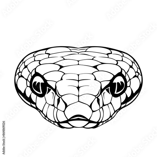 Snake head outline Vector Logo