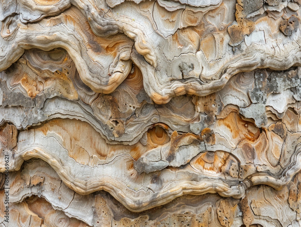Extreme close-up of a rugged tree bark texture with deep grooves and intricate patterns, showing the natural aging process of wood Extreme close-up of a rugged tree bark texture with deep grooves and intricate patterns, showing the natural aging process of wood