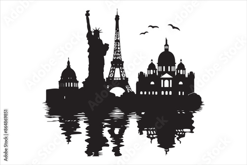  Iconic Landmarks in Silhouette 