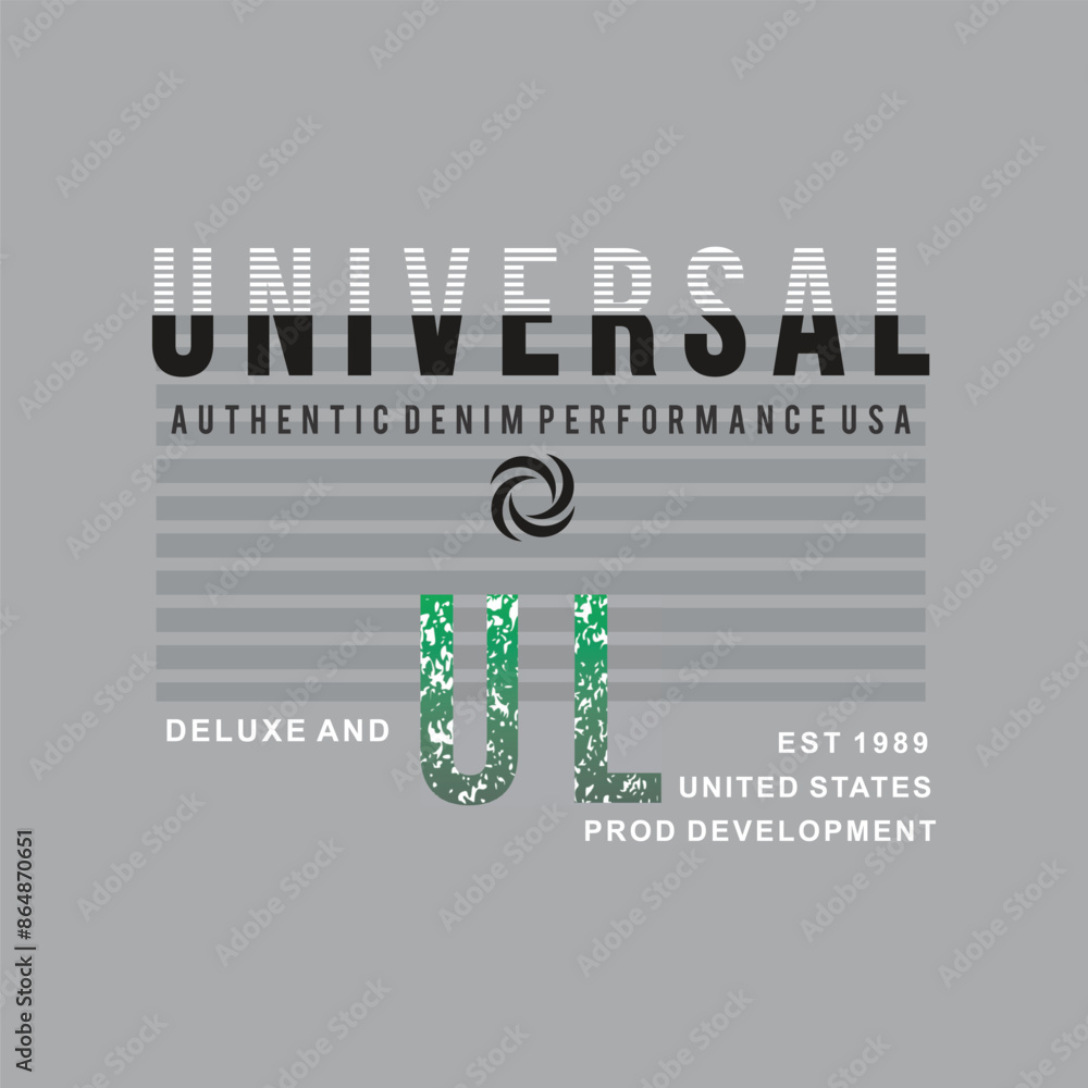 Obraz premium UNIVERSAL DELUXE AND UL - Modern and Stylish Typography Design, Graphic Vector Design, Fashion Illustration, 