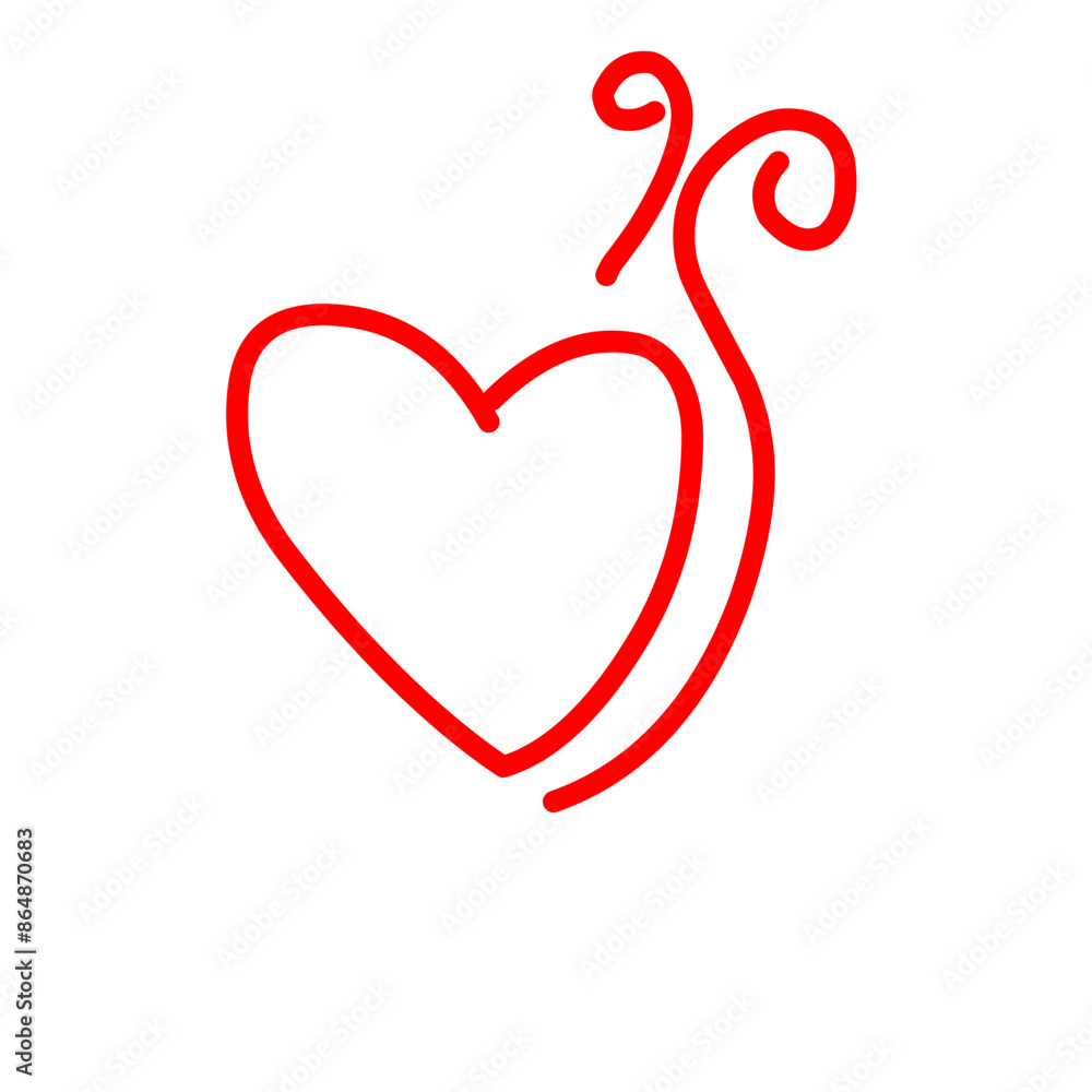 Love Heart line drawn Love Heart line drawn
