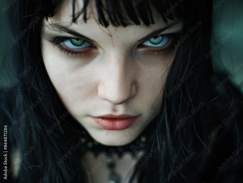 intense gaze of a mysterious woman intense gaze of a mysterious woman