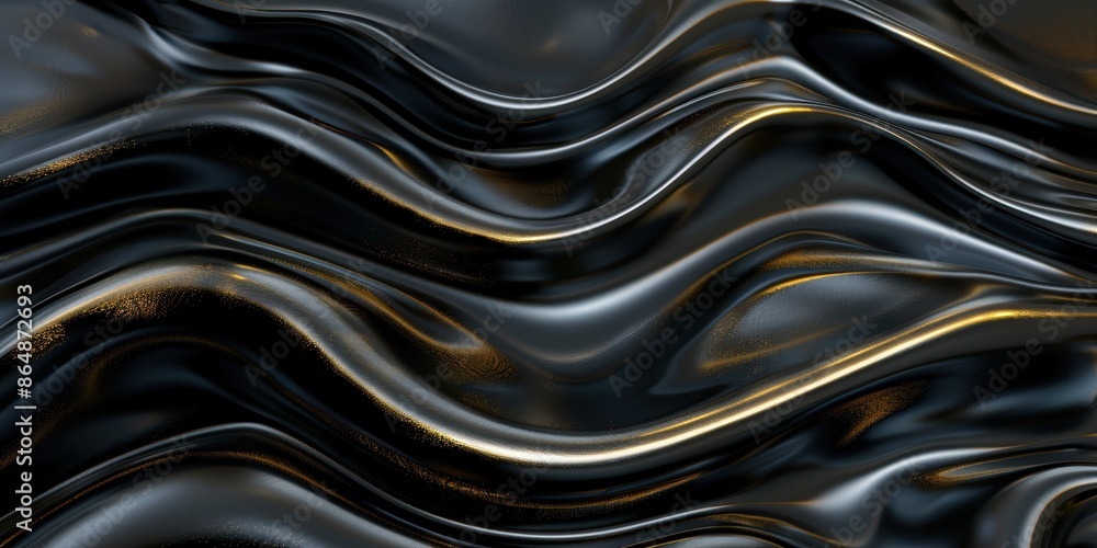 Flowing abstract metallic waves Flowing abstract metallic waves