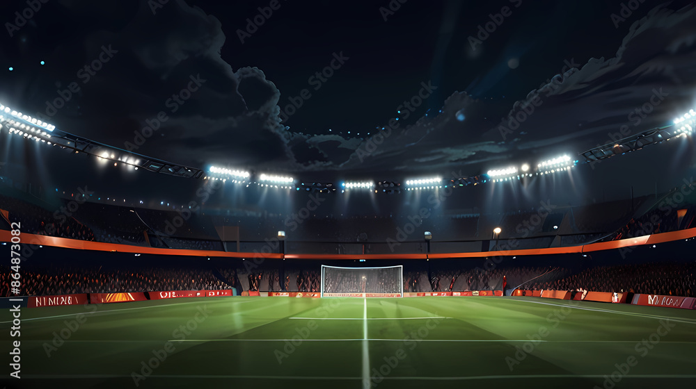custom made wallpaper toronto digitalView of a Football Stadium with Sparkling Lights