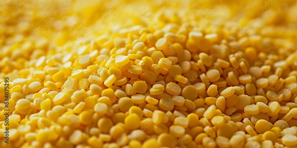 Macro Close-up of Varying Sizes and Shapes of Tiny Yellow Cholesterol Granules. Concept Macro Photography, Cholesterol Granules, Yellow Color, Close-up Shots, Varying Sizes Macro Close-up of Varying Sizes and Shapes of Tiny Yellow Cholesterol Granules. Concept Macro Photography, Cholesterol Granules, Yellow Color, Close-up Shots, Varying Sizes