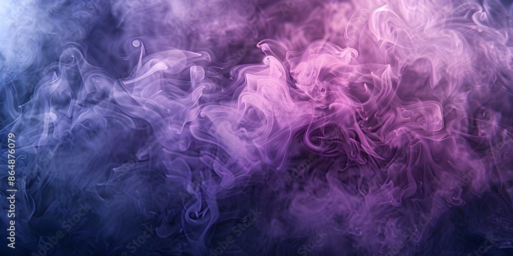 Obraz premium Swirling Violet Smoke in Lavender and Pink Tones Against a Dark Background. Concept Fantasy Photography, Smoke Art, Vibrant Colors, Surreal Portraits, Moody Backgrounds