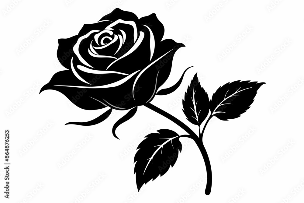 rose flowers silhouettes Vector set, set of decorative rose with leaves
rose flowers silhouettes Vector set, set of decorative rose with leaves