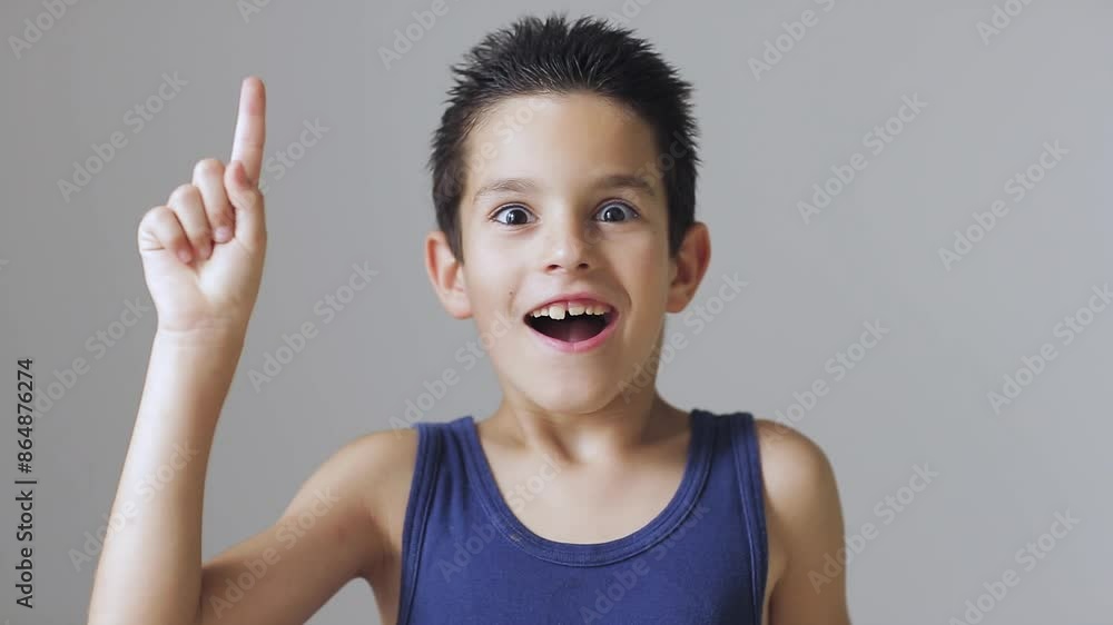 Clever young boy get an idea Clever young boy get an idea