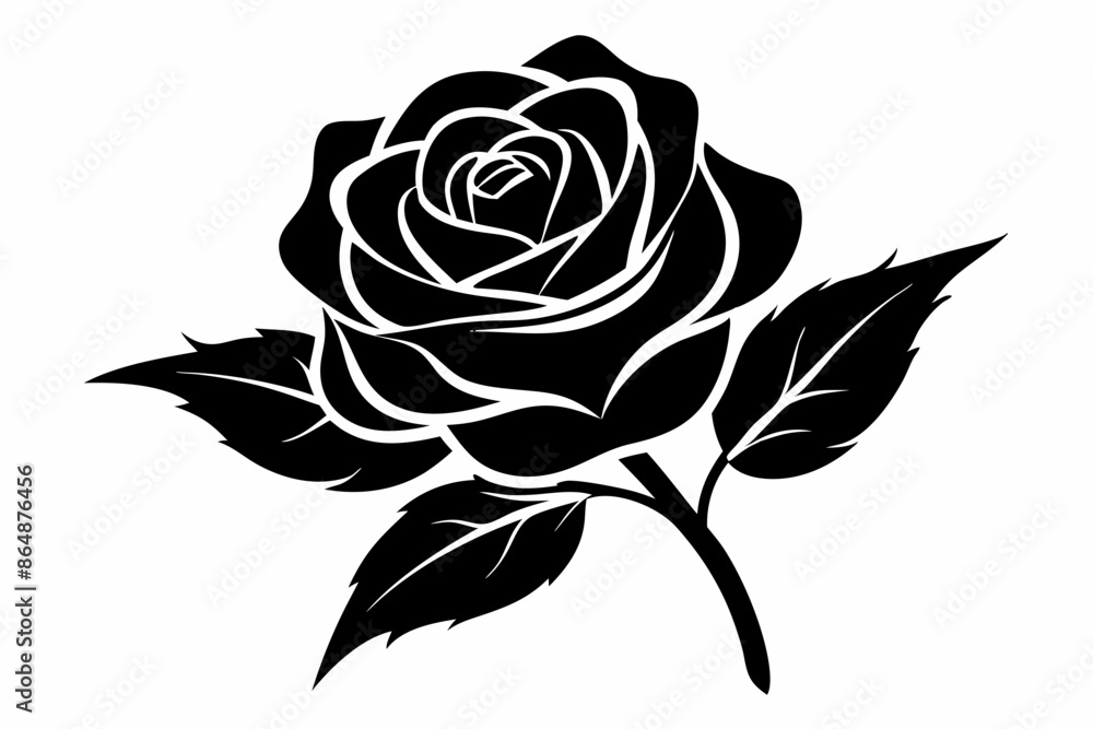 rose flowers silhouettes Vector set, set of decorative rose with leaves
rose flowers silhouettes Vector set, set of decorative rose with leaves