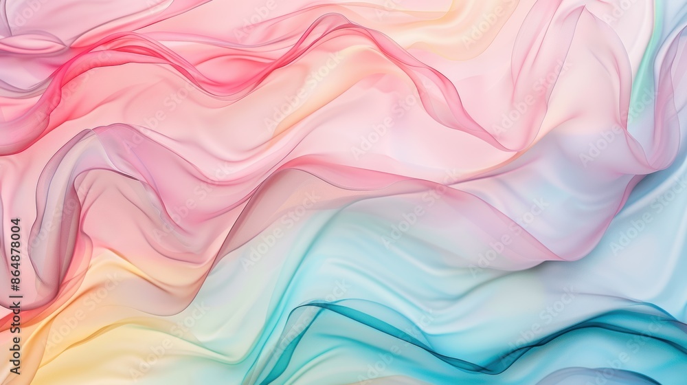 Flowing fabric in pastel colors Flowing fabric in pastel colors