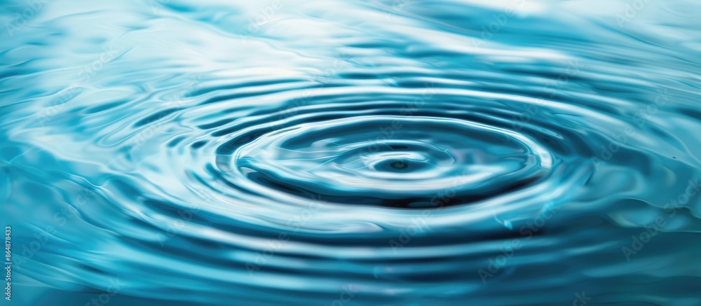 An artistic depiction of a solitary water ripple spreading amidst a range of blue shades, representing serenity and peace. An artistic depiction of a solitary water ripple spreading amidst a range of blue shades, representing serenity and peace.