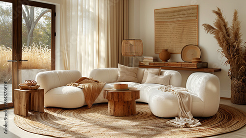 An elegant living room feat...
