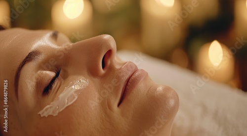 Wallpaper Mural relaxing facial treatment with glowing skin Torontodigital.ca