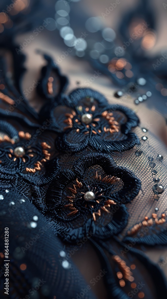 Close-up shot of intricate lace fabric patterns, 8K, Full HD. Close-up shot of intricate lace fabric patterns, 8K, Full HD.