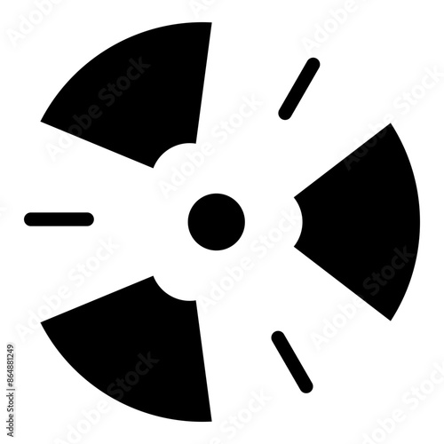 Radioactive Vector Glyph Icon Design