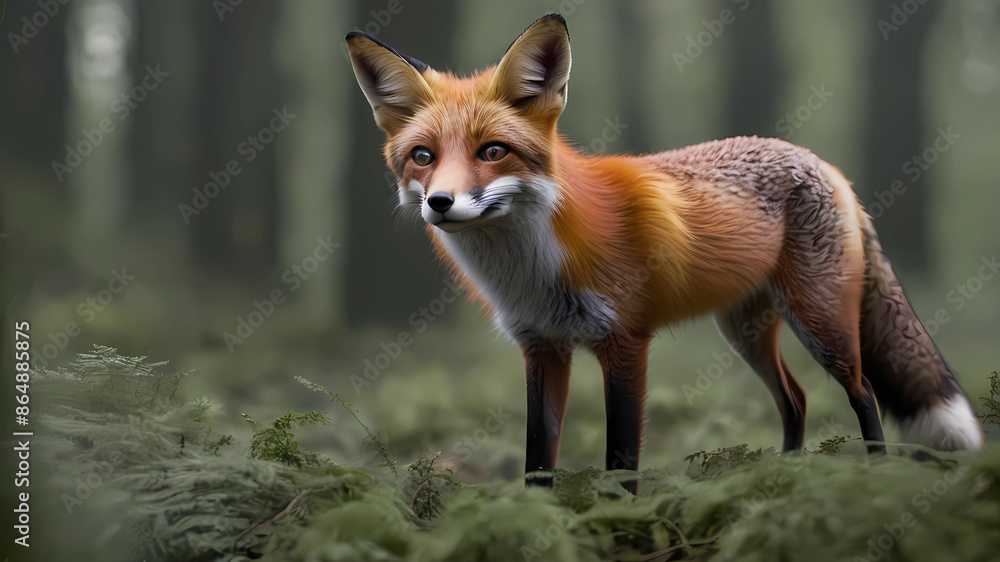 Obraz premium a red fox