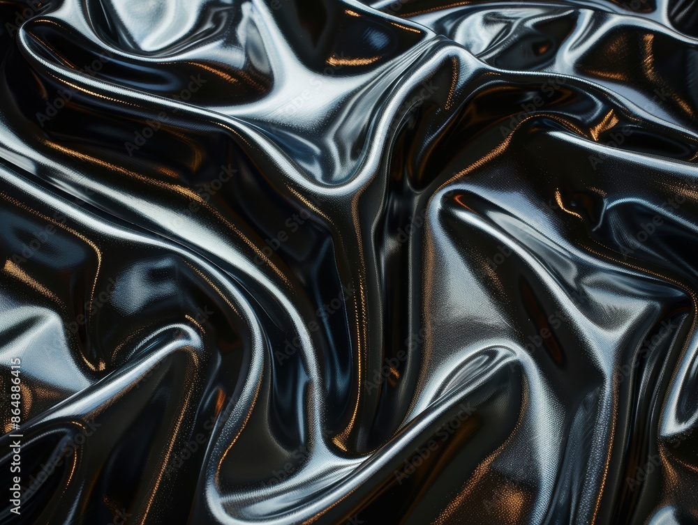 Close-up shot of the glossy finish of faux leather fabric, 8K, Full HD. Close-up shot of the glossy finish of faux leather fabric, 8K, Full HD.