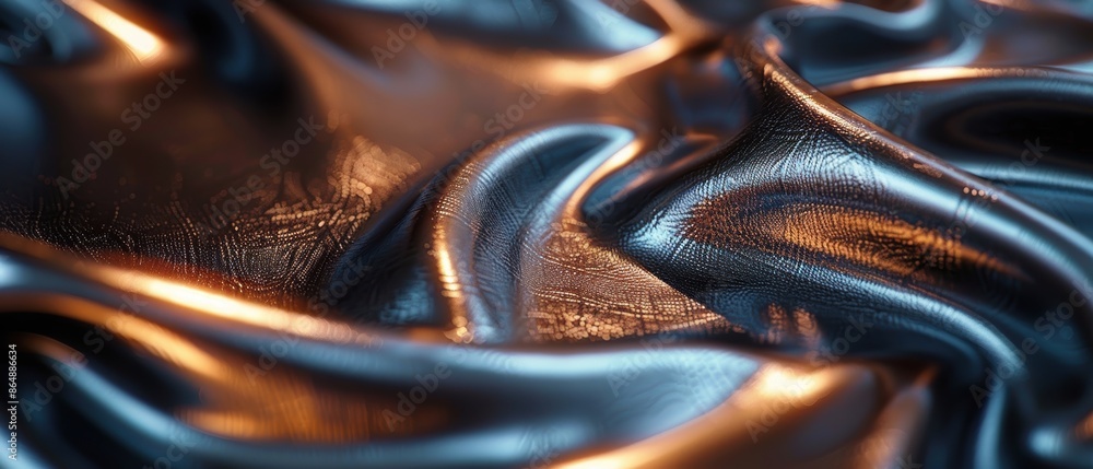 Close-up shot of the glossy finish of faux leather fabric, 8K, Full HD. Close-up shot of the glossy finish of faux leather fabric, 8K, Full HD.