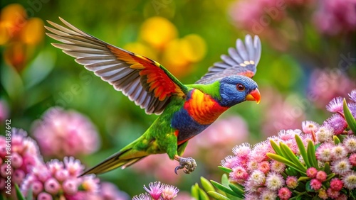 The Rainbow Lorikeet bird