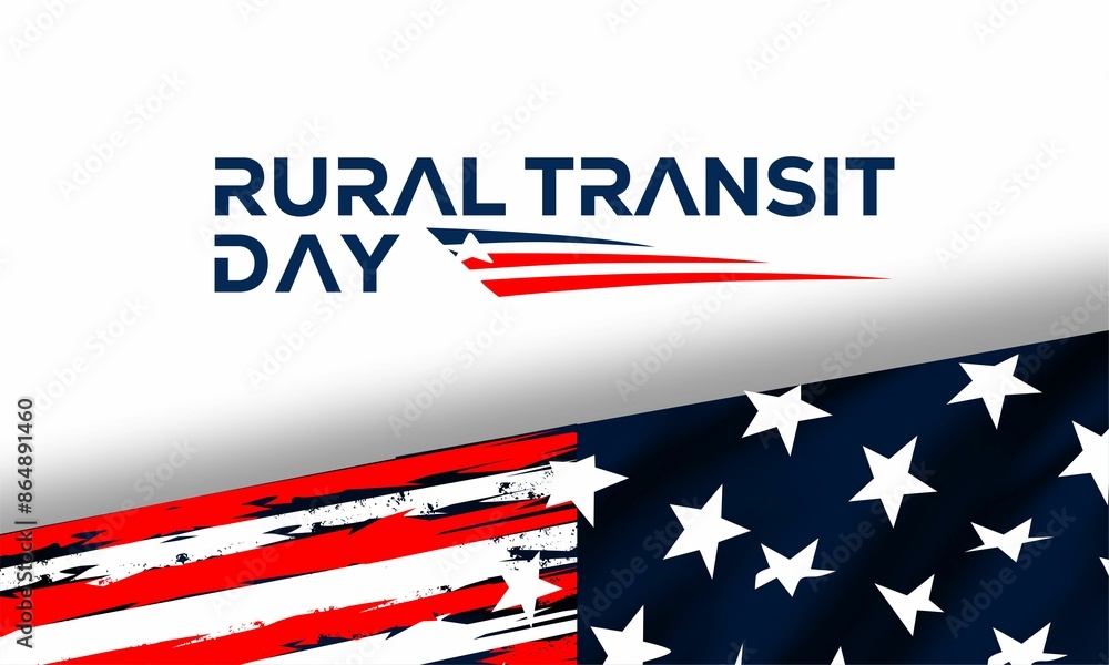 rural transit day, background template Holiday concept with US flag background illustration rural transit day, background template Holiday concept with US flag background illustration