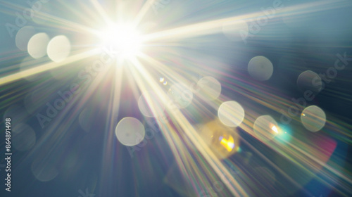 Golden shimmering bokeh lig...