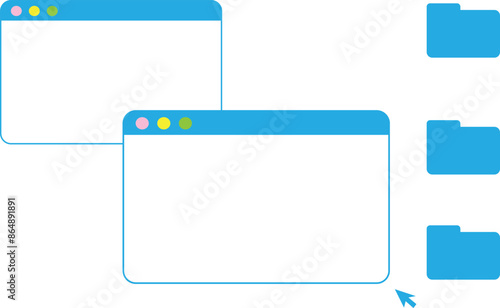 ブラウザのフレームデザイン素材セット