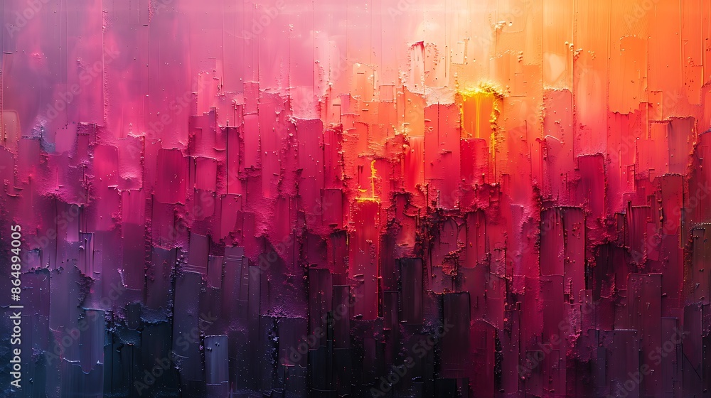 Fototapeta premium A modern art mural of digital glitch art, distorted and pixelated patterns, 16:9 ratio.