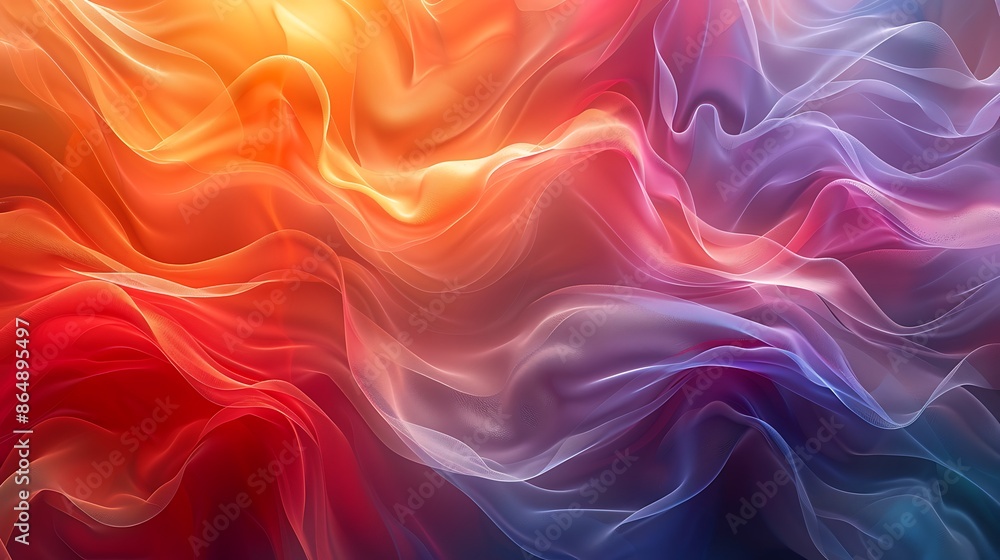 Abstract modern art mural, color gradient waves with smooth flowing waves of colors transitioning into each other, 16:9 aspect ratio. Abstract modern art mural, color gradient waves with smooth flowing waves of colors transitioning into each other, 16:9 aspect ratio.