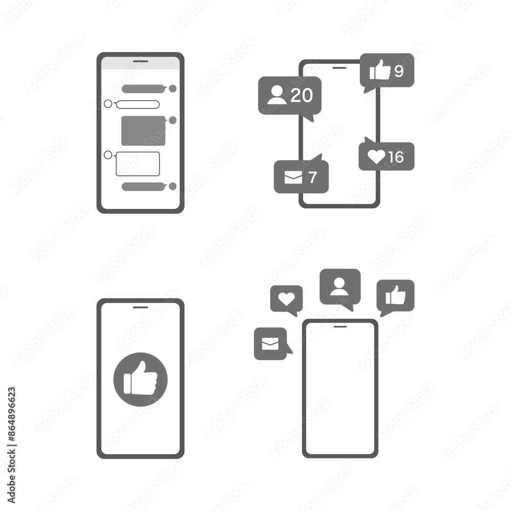 スマホ_SNSアイコンセット スマホ_SNSアイコンセット