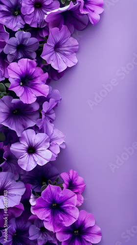 Purple flower border wall background