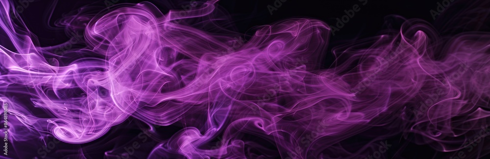Abstract Purple Smoke Art on Dark Background Mystical and Ethereal Smoke Patterns. Abstract Purple Smoke Art on Dark Background Mystical and Ethereal Smoke Patterns.