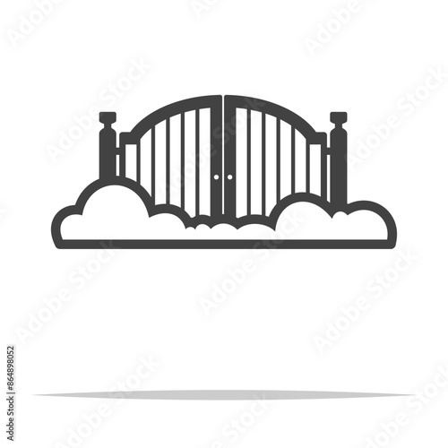 Heaven gate icon transparent vector isolated