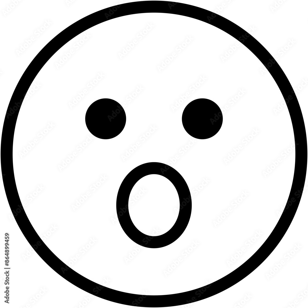 Vector Icon Wow, Emoji, Amazed, Mood, Surprised, Feeling Vector Icon Wow, Emoji, Amazed, Mood, Surprised, Feeling