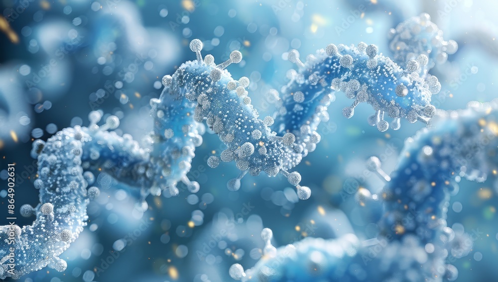 Chromosomes, with two X and Y logos on top, white DNA lines in the background, light blue color scheme, high resolution, high quality, high detail. Chromosomes, with two X and Y logos on top, white DNA lines in the background, light blue color scheme, high resolution, high quality, high detail.