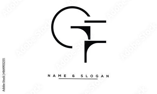 GF, FG, G, F Abstract Letters Logo Monogram