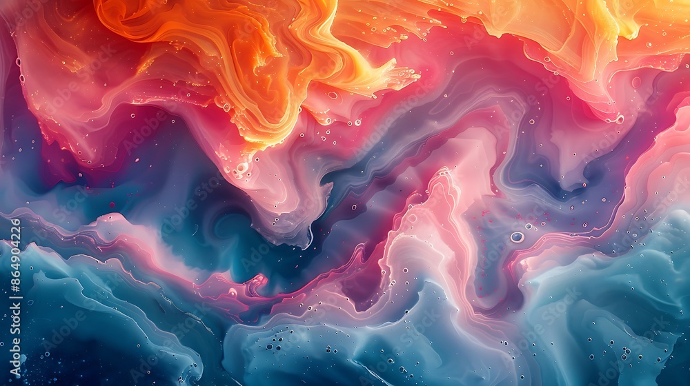 Fluid marble swirls mural, dynamic flowing patterns with vibrant, contrasting colors, modern art style. Fluid marble swirls mural, dynamic flowing patterns with vibrant, contrasting colors, modern art style.