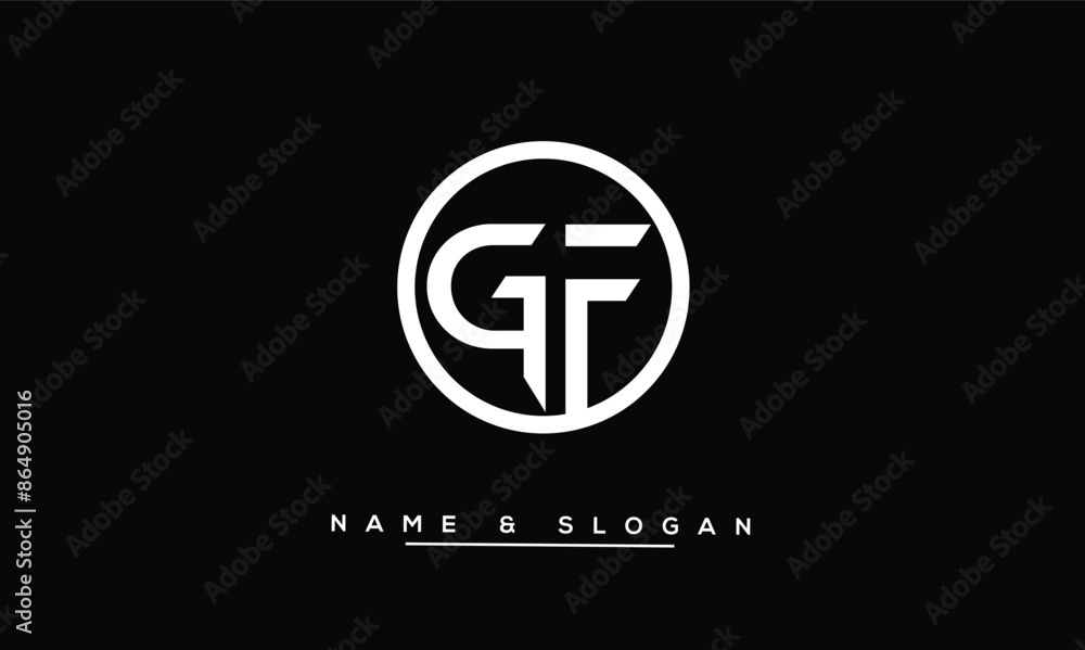 Obraz premium GF, FG, G, F Abstract Letters Logo Monogram