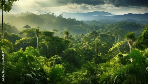 Rainforest biodiversity. Beautiful rainforest landscape