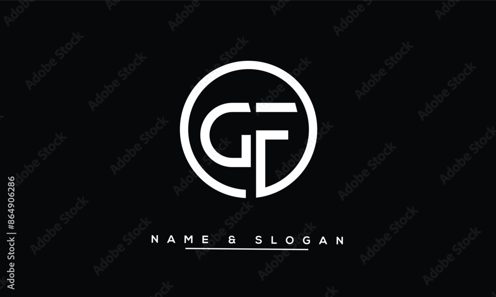 GF, FG, G, F Abstract Letters Logo Monogram GF, FG, G, F Abstract Letters Logo Monogram